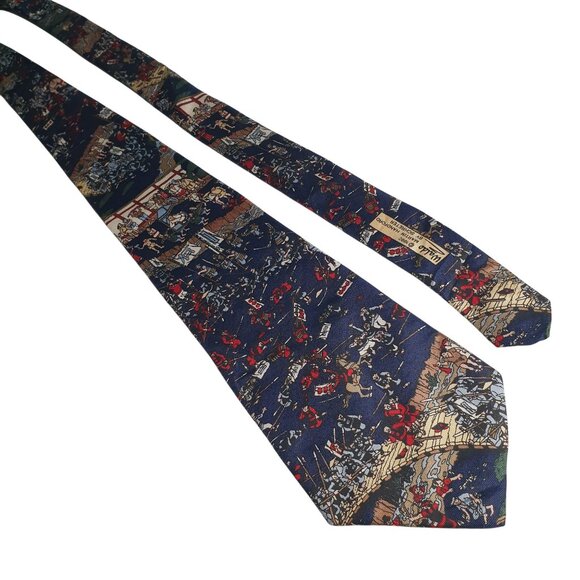 Wheres Waldo Tie Schreter 1992 Medieval Battle Silk Novelty Menswear Dad Gift - Picture 1 of 7